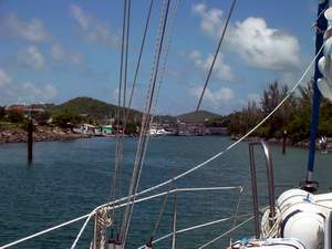 Ingang Rodney Bay Lagune met marina