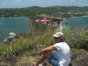 De verbinding tussen Pigeon Island en St Lucia