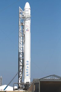 Falcon 9 raket bedoeld voor transport naar Space Lab met oa André Kuipers