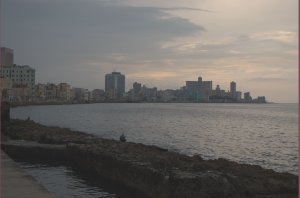 Malecón richting westen gefotografeerd