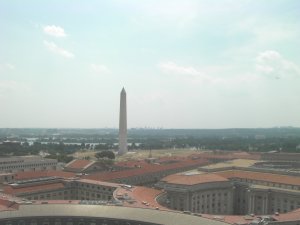 Washington Monument vanuit toren Old Postoffice