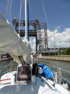 Vlot getrokken boot achter BDG