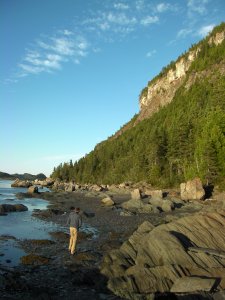 Dennis wandelt in Baie du Ha! Ha!