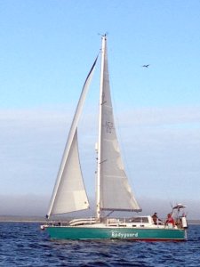 BDG onder zeil op ICW