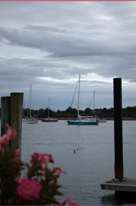 Bodyguard voor anker in Taylor Creek