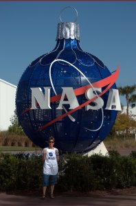 Ank met NASA schort