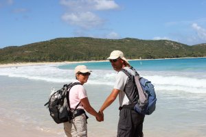 Ank en Dennis op Flamenco Beach