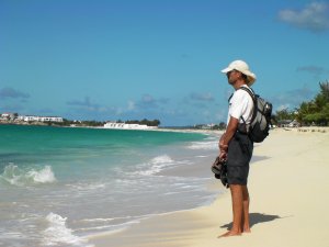 Dennis op het strand