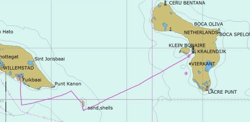 Gevaren route Cur Bonaire via Kl Cur
