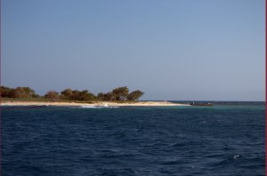 vissersboot bij Half Moon Cay 