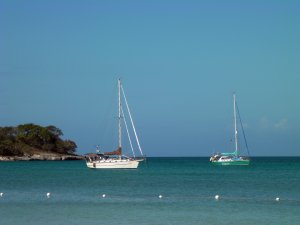Bodyguard voor anker in Negril