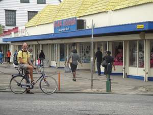 Dennis op fiets