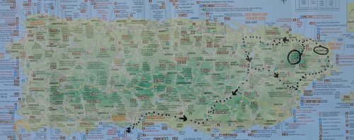 Onze route naar Fajarda en El Yunque op Puerto Rico