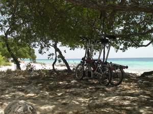 Met de fiets naar de snorkellocatie