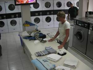 Geen straf om de was op te vouwen in een airco-ruimte