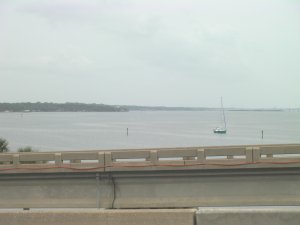 Bodyguard voor anker bij Cocoa op de Indian River