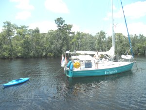 Bodyguard voor anker naast ICW, SM 375