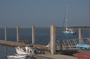 Bodyguard voor anker bij Cumberland Island