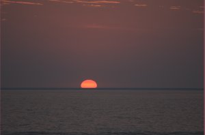 Prachtige ondergaande zon