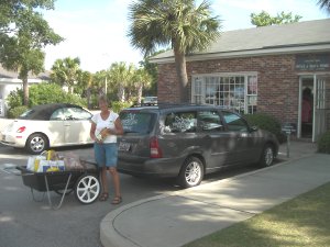Boodschappen met courtesy car