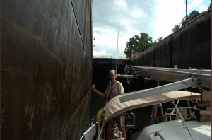 Onderin de sluis