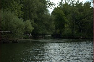 Betonnen resten oorspronkelijke sluis in Eriekanaal