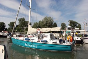 Vertrek vanuit de haven in Dordrecht