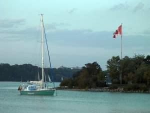 Bodyguard voor anker bij Park Pier 4 in Hamilton
